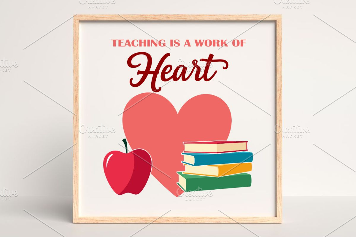 Teaching is a Work of Heart SVG, an Illustration by Awieee1 (Photo 4 of 4)