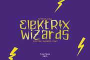 ELEKTRIX WIZARDS – Electric Font, a Font by TypeTasty Font (Thumbnail 1 of 11)