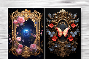 121 Gilded Black Book Covers