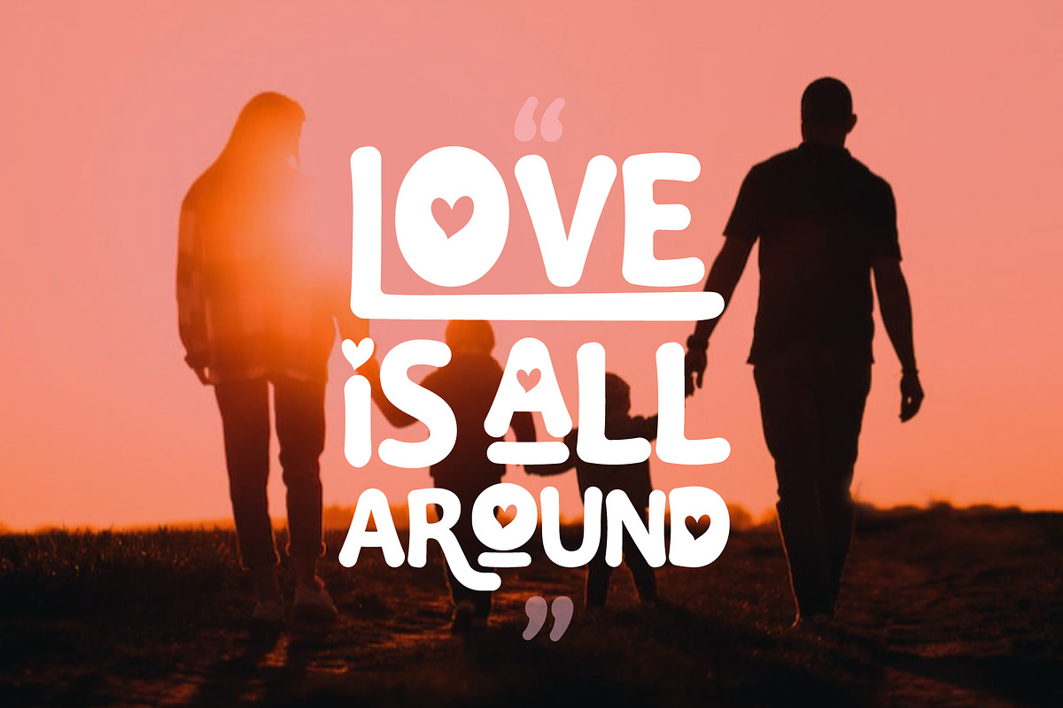 Retro Love Font, a Handwritten Font by KengGraphic (Photo 2 of 8)