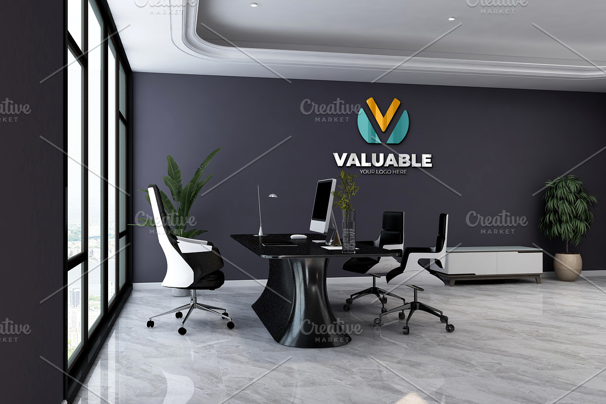 PSD Office Room Company Logo Mockup, a Product Mockup by Ayy (Photo 10 of 23)