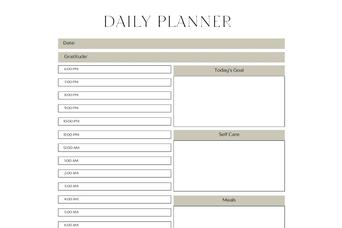 Self Care Planner, a Print Template by Brand Your Biz Co. (Photo 5 of 6)