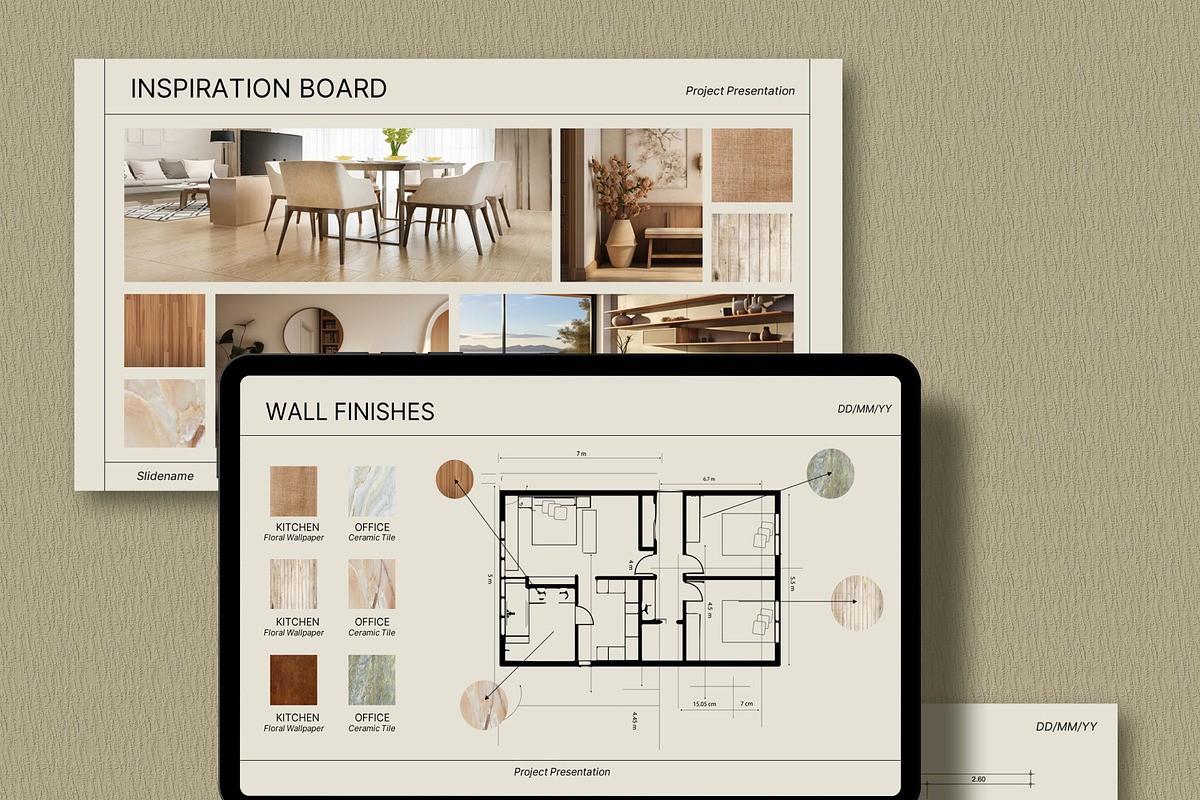 Interior Design Presentation Templat, a Presentation Template by SKY ...