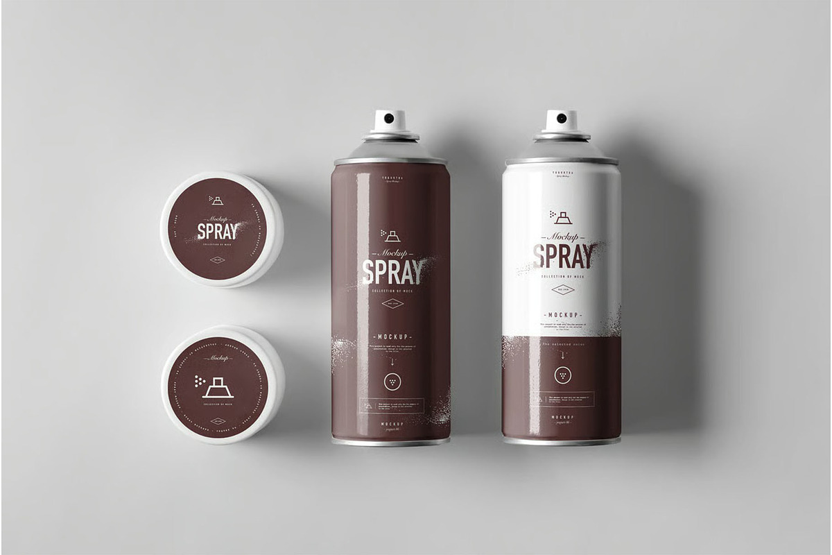 Spray Can Mock-up, a Product Mockup by zippypixelstudio (Photo 6 of 9)