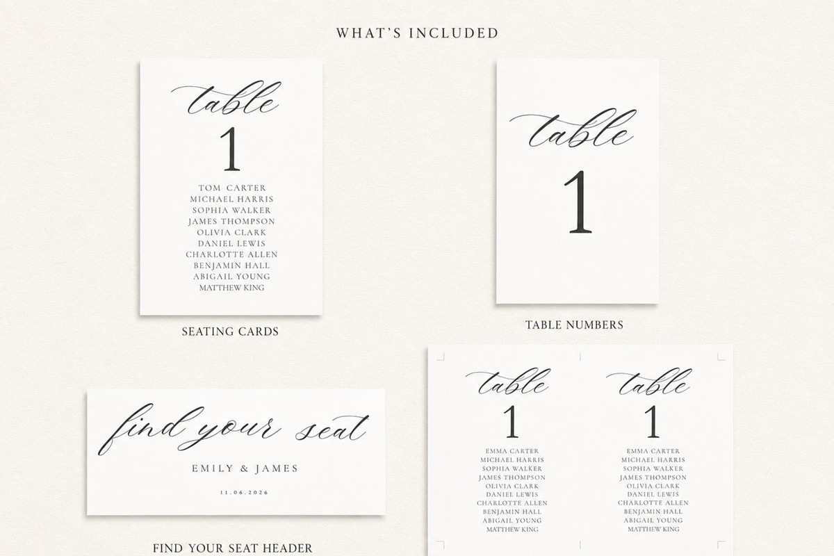 Wedding Seating Chart: Canva, an Invitation Template by Arfis (Photo 3 of 11)