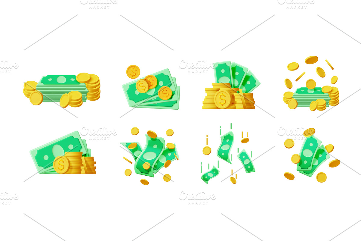Set of 3d vector illustrations, a Finance Illustration by Abscent