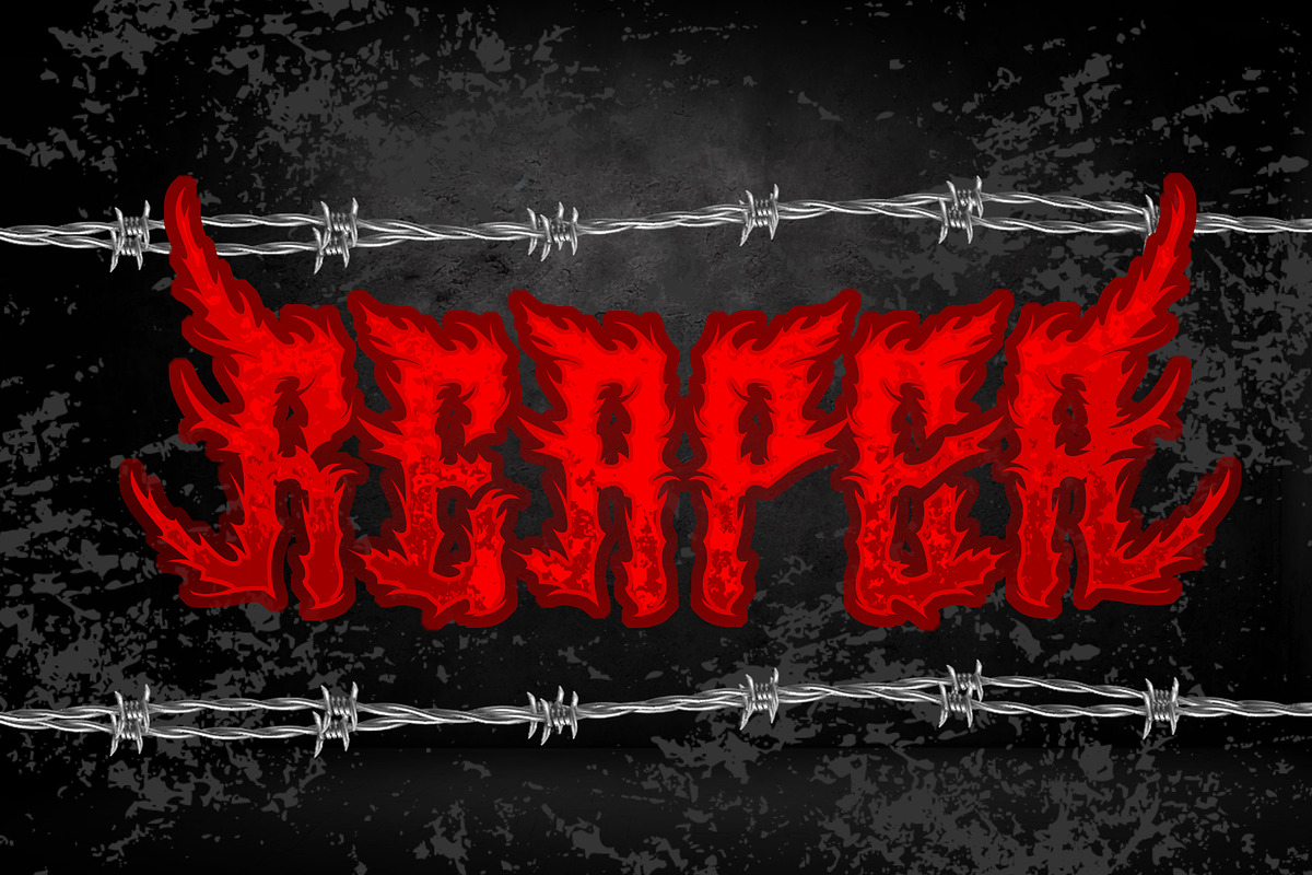 AlesA Modern Metal Horror Font, a Blackletter Font by dansdesign (Photo 6 of 7)