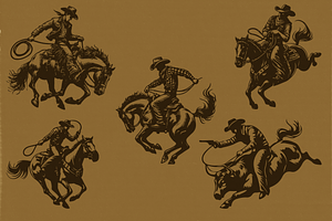 Rodeo Illustrations - Western Themed