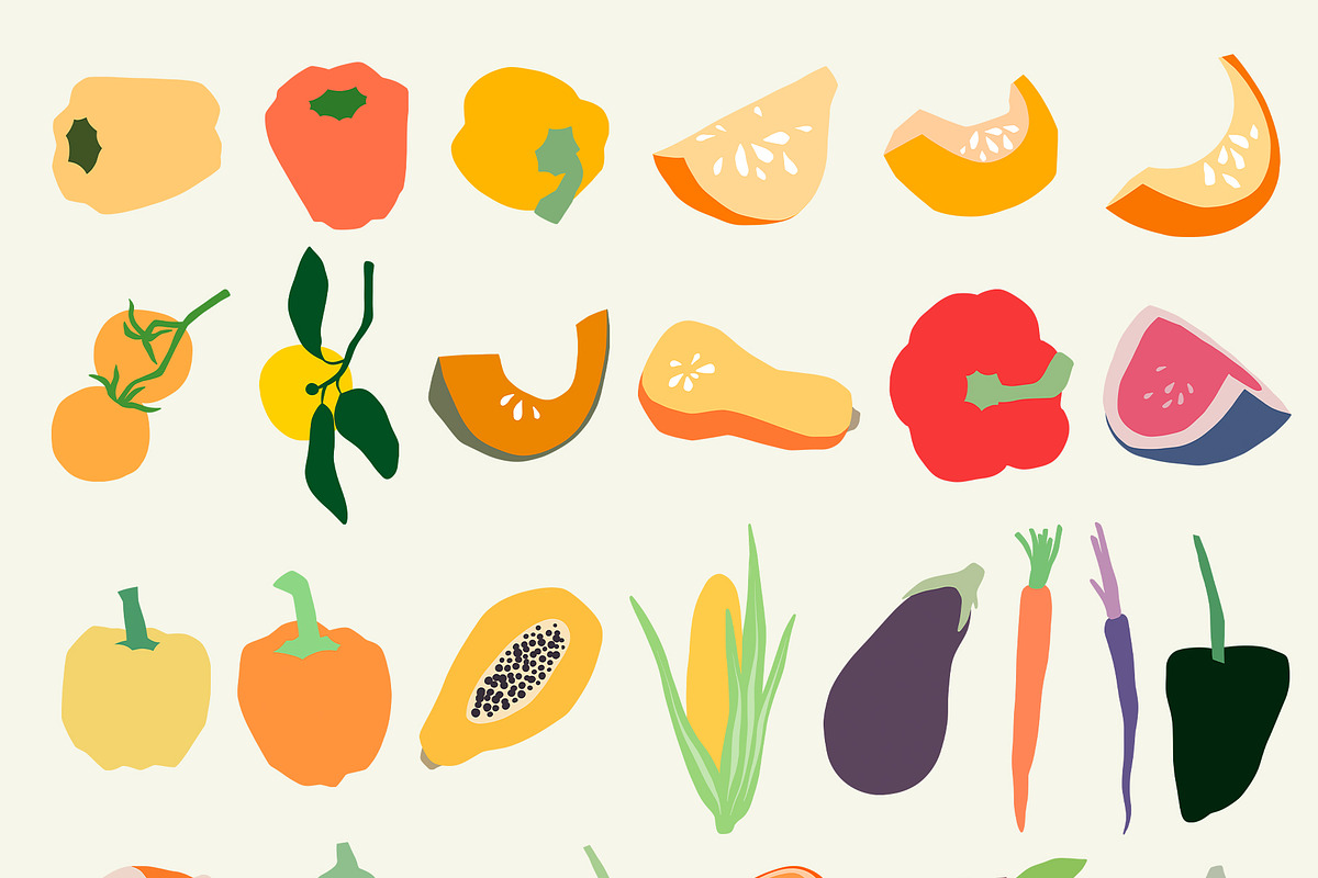 Salad - Vegetables & Fruits, a Food Illustration by Alina Sh (Photo 2 of 9)