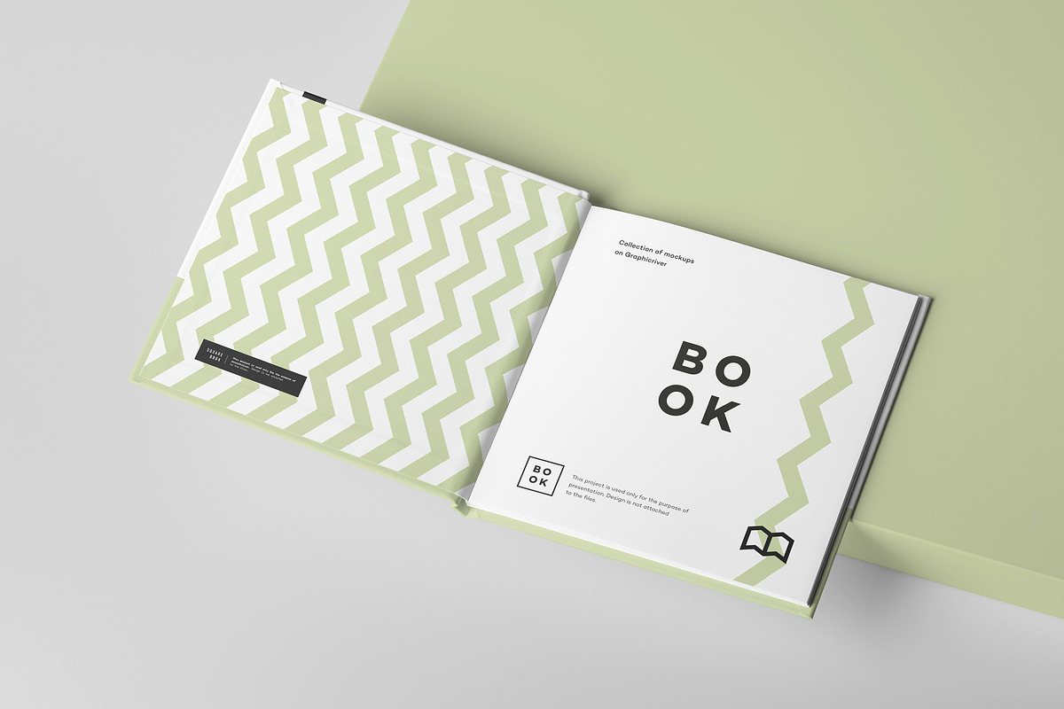 Square Book Mock up 2, a Books & Magazine Mockup by Yogurt86 (Photo 5 of 18)