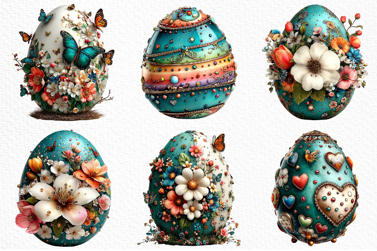 Whimsical Easter Egg Clipart Png, an Illustration by Craft Nest (Photo 6 of 10)