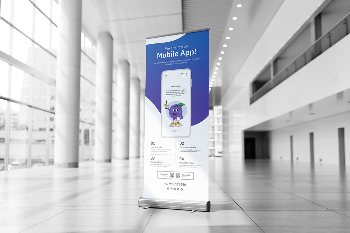 Mobile App Promotional Rollup Banner preview 4