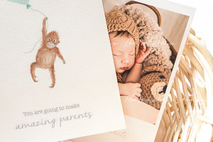 5x7 Card Mockup Baby Shower, 1