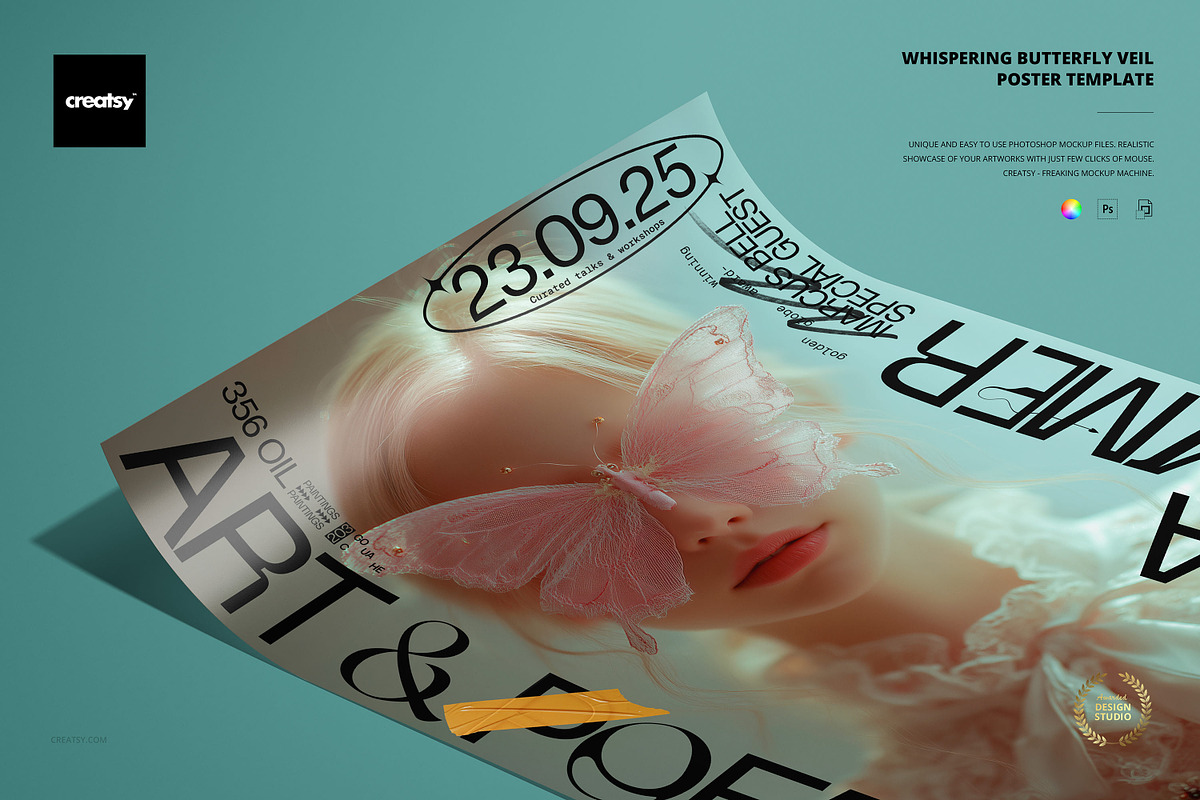 Whispering Butterfly Veil Poter, a Poster Template by creatsy5 (Photo 1 of 4)
