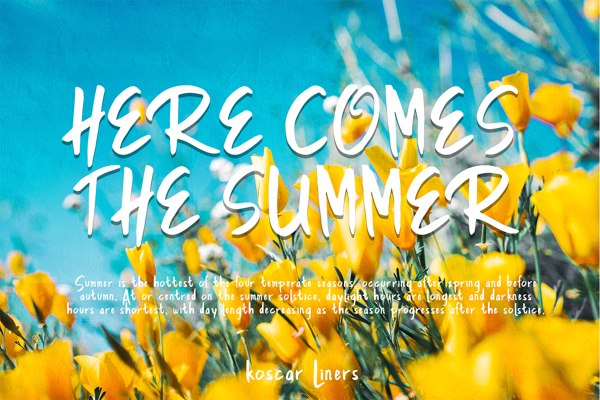 Koscar Liners - Handwritten Font, a Handwritten Font by madeDeduk (Photo 3 of 9)