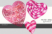 Pink Valentine Hearts Set 35 png, an Object Graphic by KarinkaBU (Thumbnail 7 of 7)