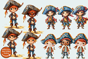 Watercolor Pirate Adventure Clipart, an Illustration by NadiaTheronArt (Thumbnail 3 of 6)