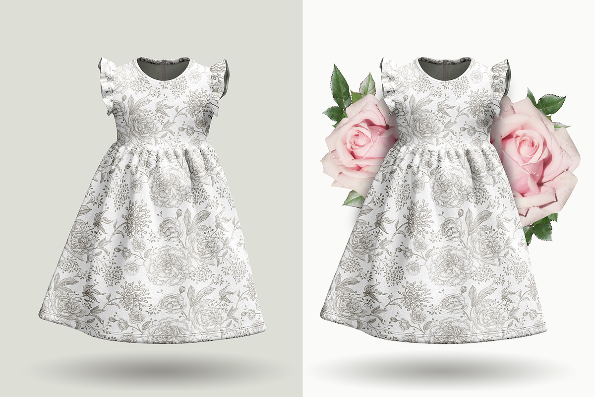 Kids dress mock-up., a Bottom Mockup by Irena Matiash shop (Photo 5 of 7)