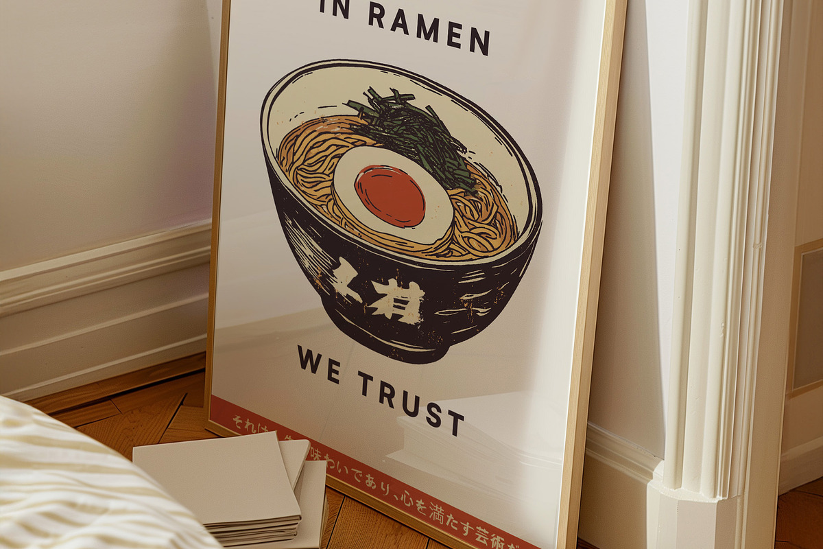 Japanese Ramen Poster Wall Art, an Illustration by RossiGalleria (Photo 2 of 3)