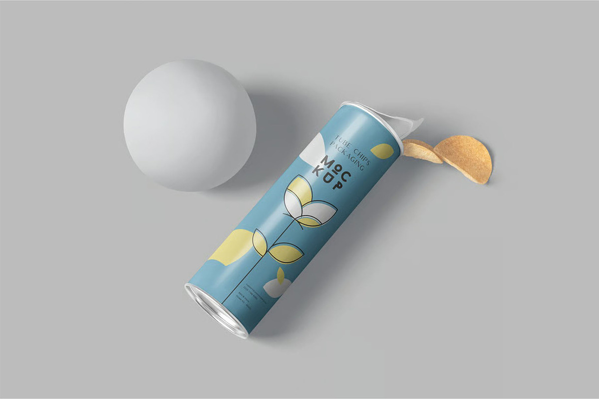 Chips Packaging Tube Mockups, a Packaging Mockup by megostudi0 (Photo 3 of 7)