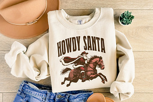 Howdy Santa PNG Digital Download