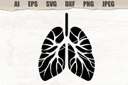 Stencil Human Lungs, a Decorative Illustration by MARYCRAFTIRIA (Thumbnail 1 of 3)
