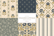 Vintage Blue Cottage Floral Patterns, a Pattern Graphic by Eclectic Anthology (Thumbnail 1 of 16)
