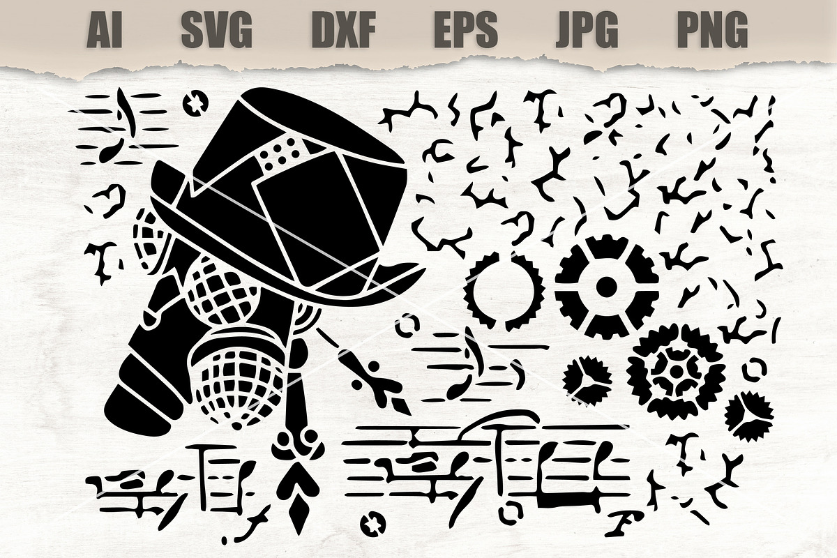 Stencil Steampunk style, a Technology Illustration by MARYCRAFTIRIA (Photo 1 of 3)