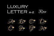 Luxury Letter A-Z with Rose Logo Kit, a Branding & Logo Template by Luxury Logos (Thumbnail 1 of 12)