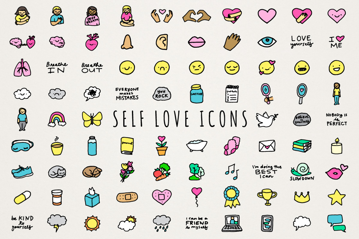 Self Love Icons Clipart Set, a Solid Icon by Lemonade Pixel (Photo 1 of 7)
