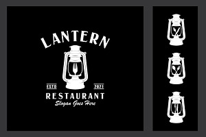 Ancient Lantern With Cutlery Logo, a Branding & Logo Template by Atlantis X Nurman Arbai