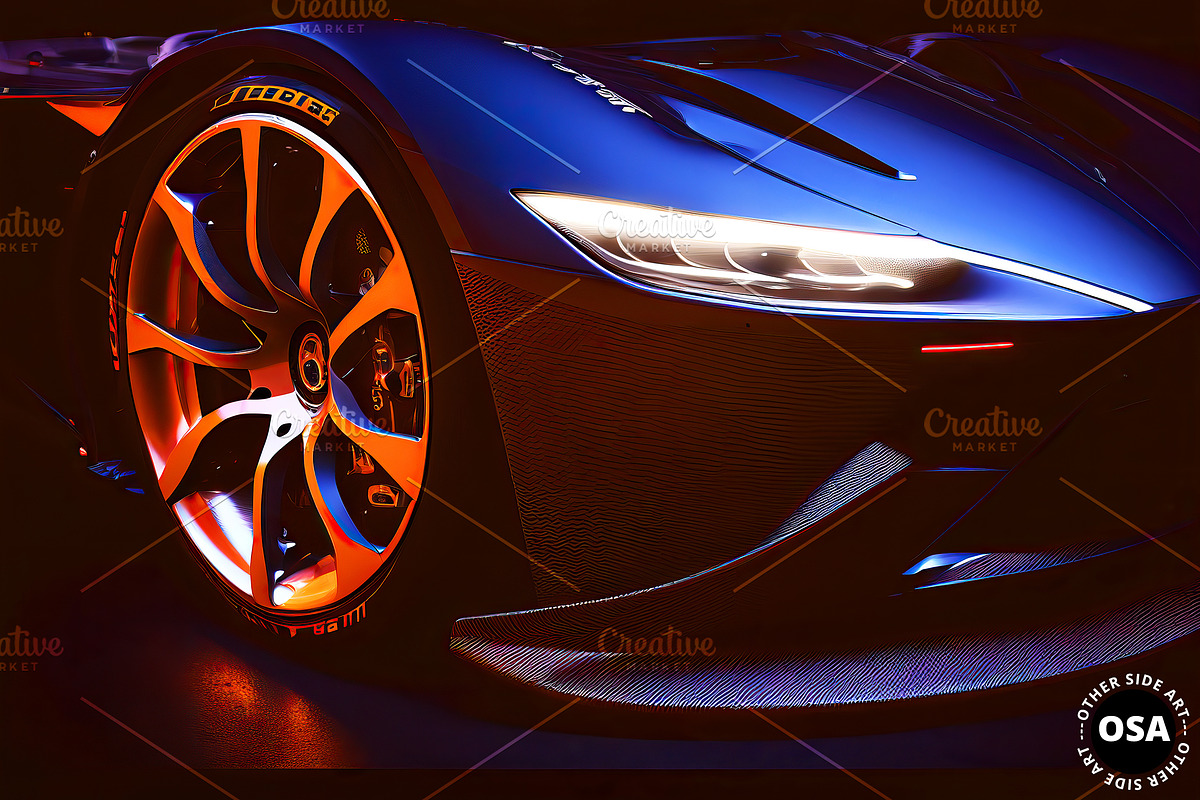 Supercar in the City Illustration, a Wallpaper Graphic by Other Side Art (Photo 5 of 8)