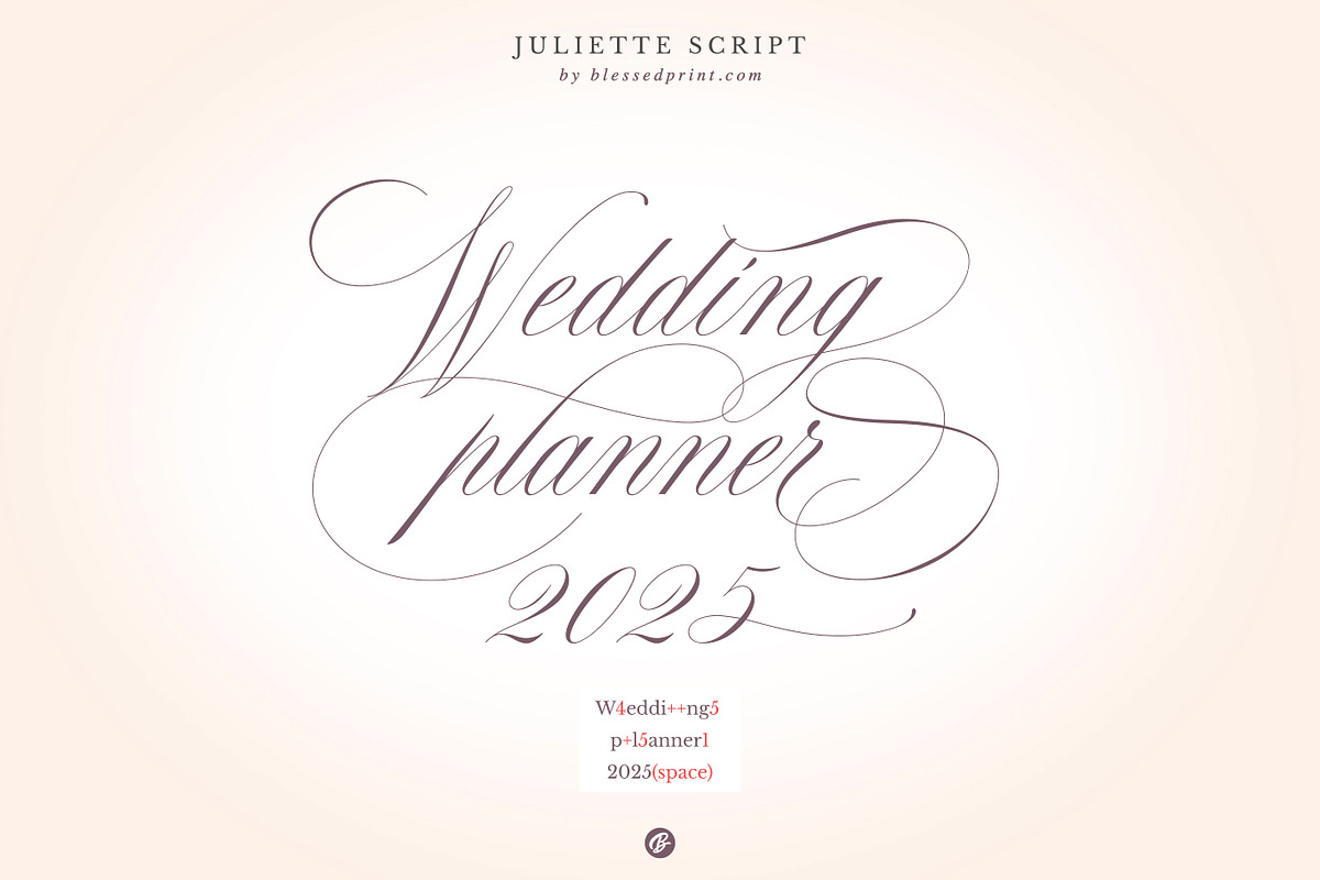 Juliette – Romantic Wedding Script, a Script Font by Blessed Print (Photo 17 of 34)