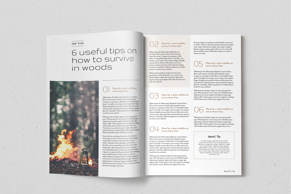 KAMPER - Travel Magazine, a Magazine Template by SonaGeciova (Photo 8 of 17)
