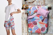 Modern Pastel Tropical Leaves Print, a Pattern Graphic by Gullenda (Thumbnail 6 of 6)