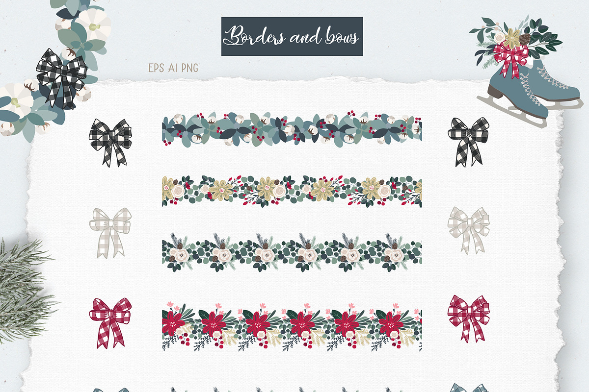 Farmhouse Christmas illustration, an Illustration by Cozy pattern shop (Photo 10 of 12)