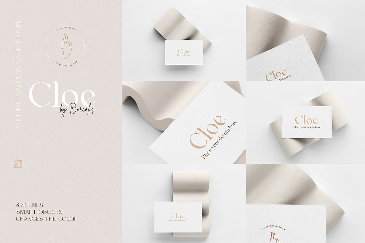 Elegant Business Card Mockup Set, a Product Mockup by boreālis (Photo 1 of 15)
