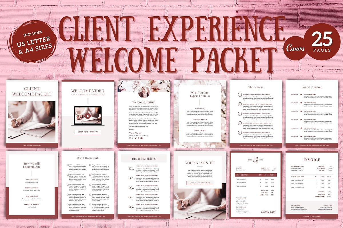 Client Experience Template Bundle, a Magazine Template by ProductiveandFree (Photo 10 of 23)