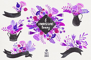 Purple Madness - Floral Pack, an Illustration by Stella's Graphic Supply (Thumbnail 7 of 8)