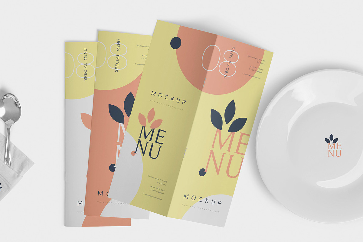 Food Menu Book Mockups, a Packaging Mockup by GfxFoundry (Photo 4 of 8)