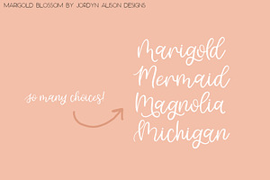 Marigold Blossom Script Font