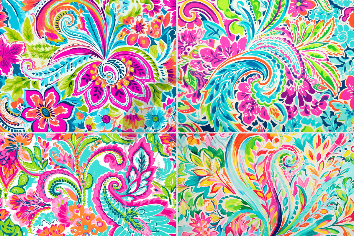 Bright Paisley Pattern Digital Paper, a Pattern Graphic by Paper & Pattern Studio (Photo 6 of 8)