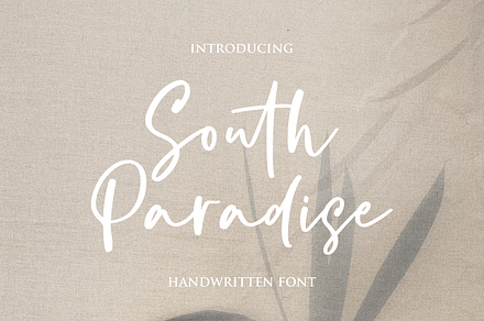 South Paradise - A Handwritten Font, a Script Font by Fikryal Studio