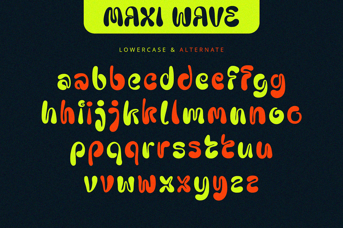 Maxi Wave - Display Font, a Handwritten Font by Alpaprana (Photo 9 of 11)