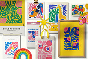 Child Flowers | Wall Art Creator, an Object Graphic by Leleka.Store (Thumbnail 2 of 16)