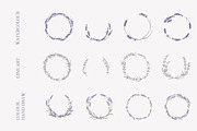 Lavender wreath flower frame png, an Illustration by Kotkoa (Thumbnail 2 of 8)