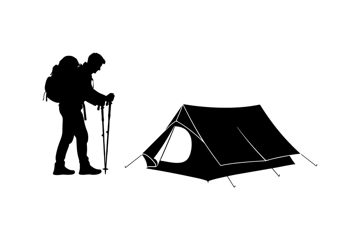 Outdoor Camping Silhouette Set, an Object Graphic by yasushie (Photo 2 of 7)