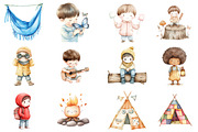 Cute Camping Clipart, an Illustration by CitraGraphics (Thumbnail 3 of 5)