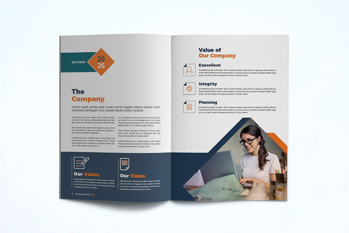Company Profile Template, a Brochure Template by UnicodeID (Photo 5 of 12)