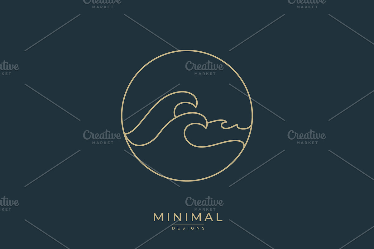 Minimal wave logo design, a Branding & Logo Template by idesign_4u